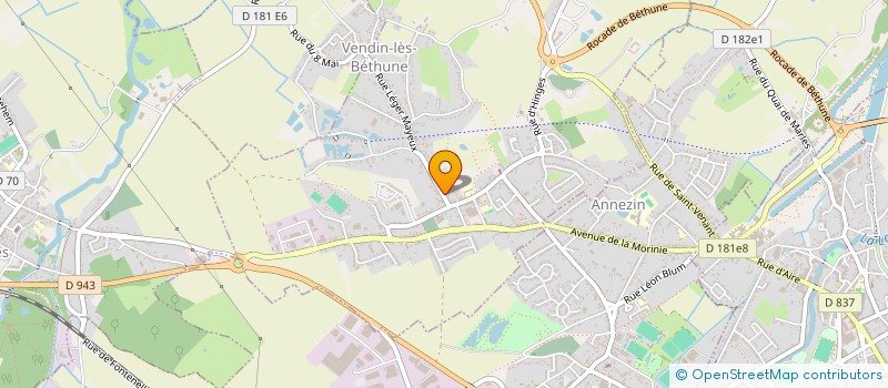 localisation de l'entreprise RB PHYSIO à VENDIN-LES-BETHUNE