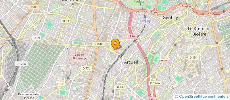 localisation de l'entreprise RB TRANSPORT à ARCUEIL