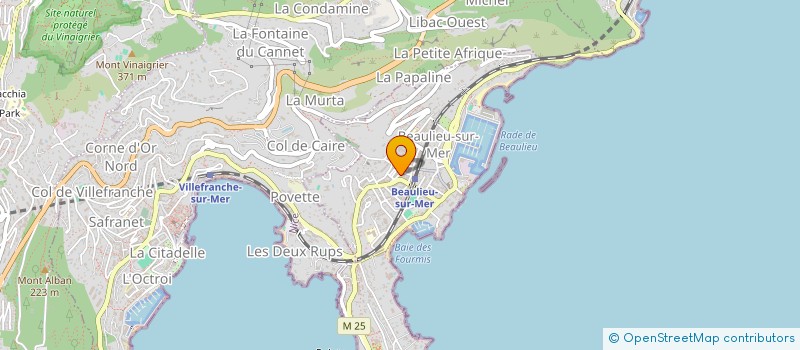 localisation de l'entreprise RBA IMMO à BEAULIEU-SUR-MER