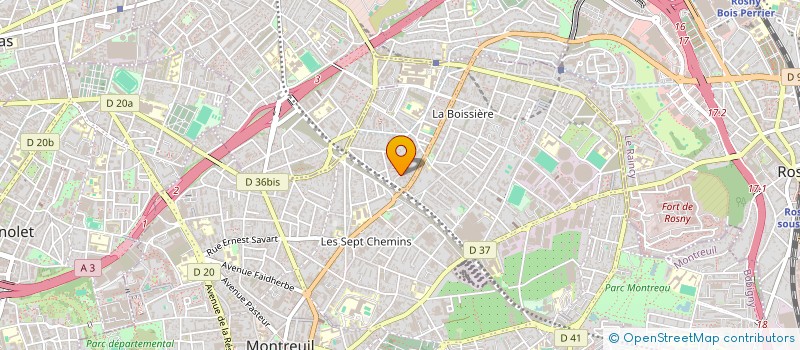 localisation de l'entreprise RBB MAITRISE D'OEUVRE à MONTREUIL