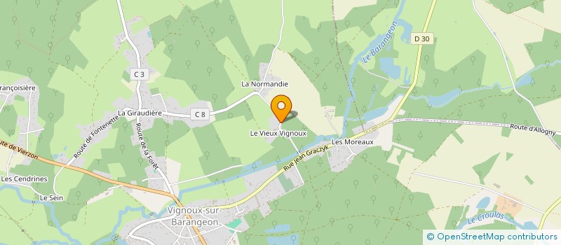 localisation de l'entreprise RBC à VIGNOUX-SUR-BARANGEON