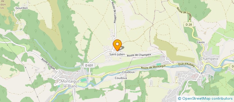 localisation de l'entreprise RBC MACONNERIE  MONTAIGUT-LE-BLANC