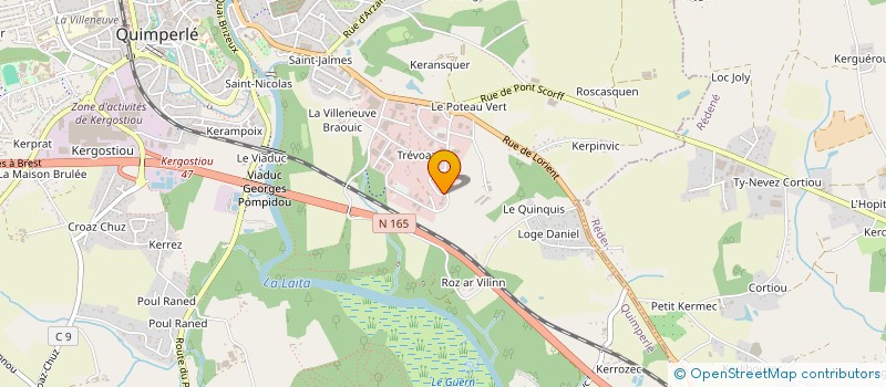 localisation de l'entreprise RBCH à QUIMPERLE