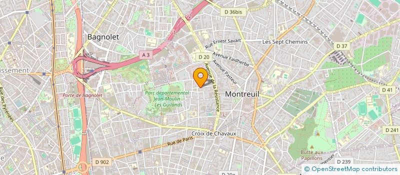 localisation de l'entreprise RBD HOLDING  MONTREUIL