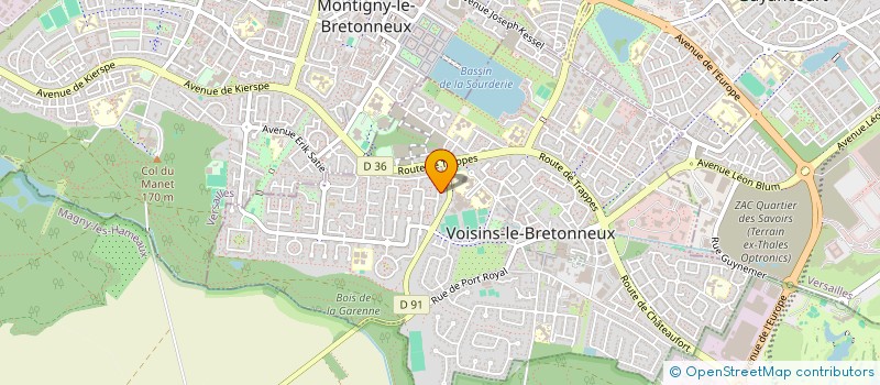 localisation de l'entreprise RBFM - LECLERC à VOISINS-LE-BRETONNEUX