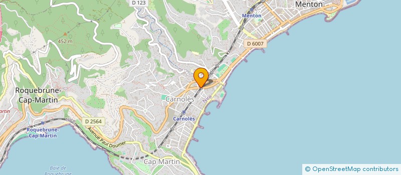 localisation de l'entreprise RBG à ROQUEBRUNE-CAP-MARTIN