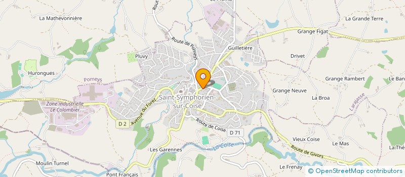 localisation de l'entreprise RBGV  SAINT-SYMPHORIEN-SUR-COISE