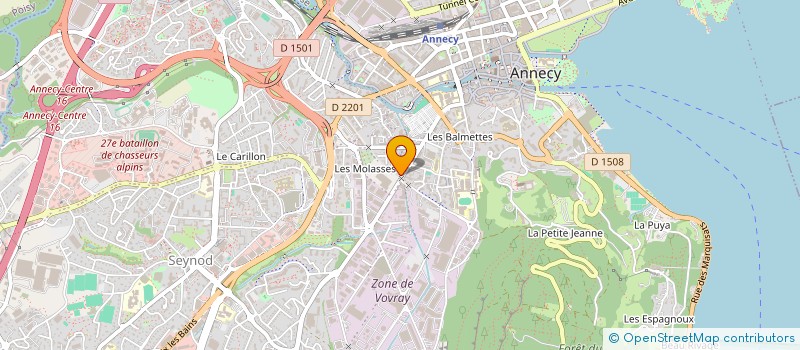 localisation de l'entreprise RBI INTERNATIONAL à ANNECY