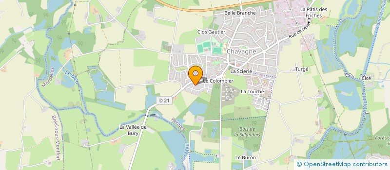 localisation de l'entreprise RBJ PEINRURE  CHAVAGNE