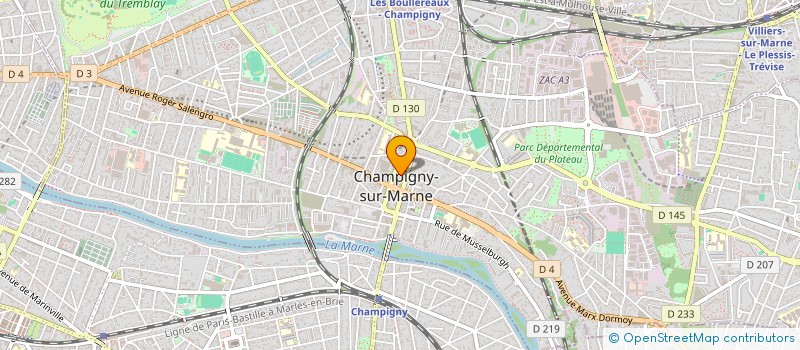 localisation de l'entreprise RBKAS à CHAMPIGNY-SUR-MARNE
