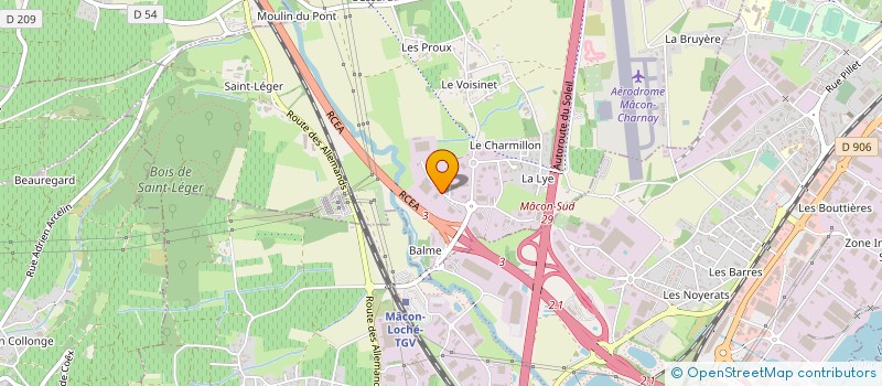 localisation de l'entreprise RBM INTER-MUSIC  CHARNAY-LES-MACON