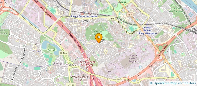 localisation de l'entreprise RBPS PERFORMANCE à EVRY-COURCOURONNES