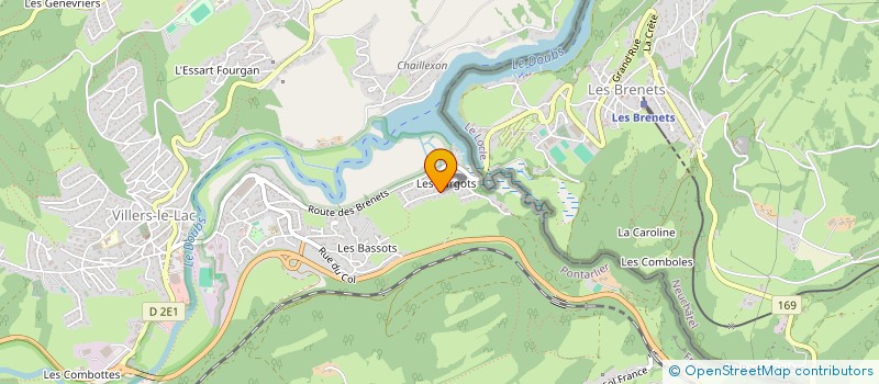 localisation de l'entreprise RBR  VILLERS-LE-LAC