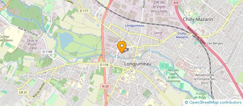 localisation de l'entreprise RBSM AUTO SERVICES à LONGJUMEAU