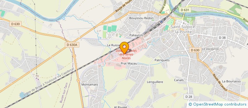 localisation de l'entreprise RBT FOOD à SAINT-SULPICE-LA-POINTE