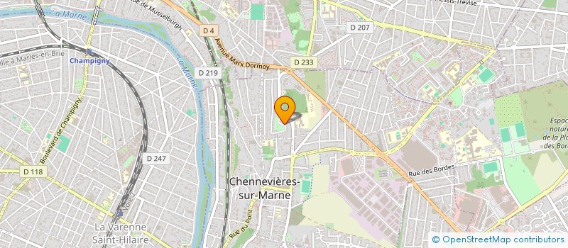 localisation de l'entreprise RBTP à CHENNEVIERES-SUR-MARNE