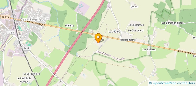 localisation de l'entreprise RBTP à SAINT-PATERNE - LE CHEVAIN