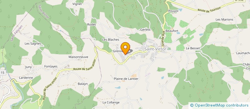 localisation de l'entreprise RBTP  SAINT-VICTOR