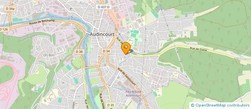 localisation de l'entreprise RBTP DE L'EST à AUDINCOURT