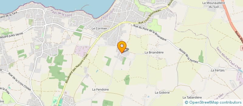 localisation de l'entreprise RBV CHAUFFAGE à LA PLAINE-SUR-MER