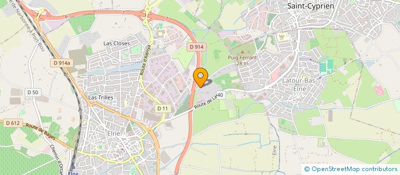 localisation de l'entreprise RBVM  ELNE