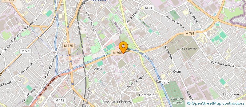 localisation de l'entreprise RBX 18  ROUBAIX