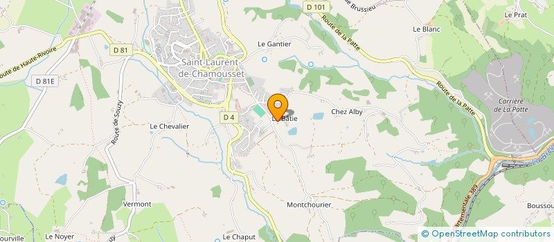 localisation de l'entreprise RBX IMMOBILIER  SAINT-LAURENT-DE-CHAMOUSSET