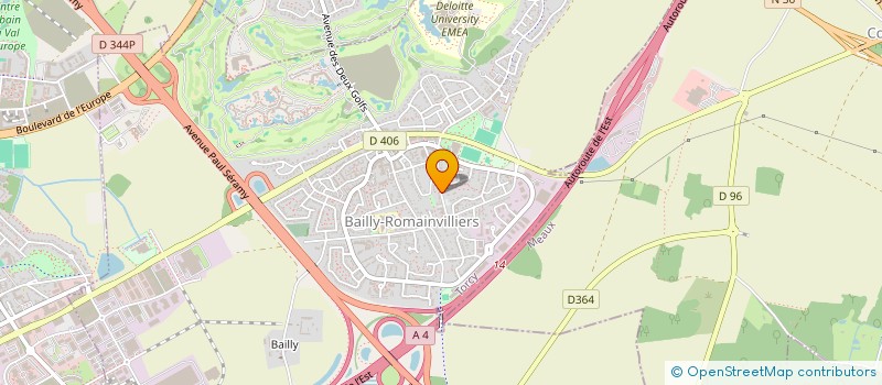 localisation de l'entreprise RC  BAILLY-ROMAINVILLIERS