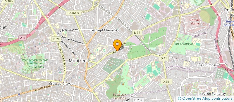 localisation de l'entreprise RC. ARTS à MONTREUIL