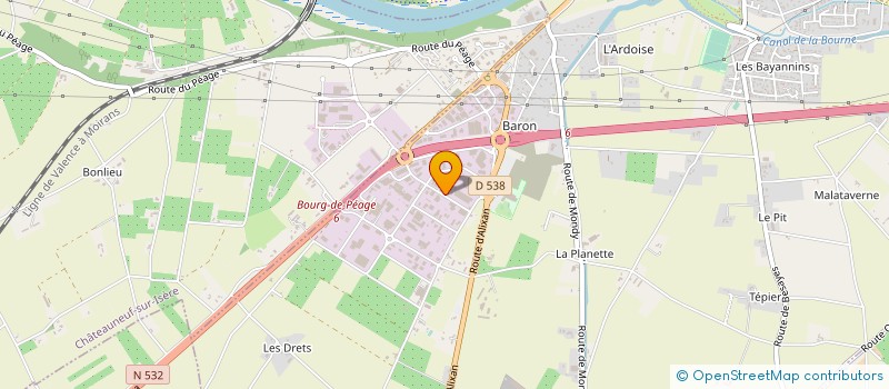 localisation de l'entreprise RC CHARPENTE à BOURG-DE-PEAGE