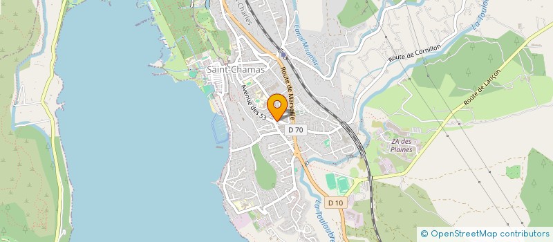 localisation de l'entreprise RC CHARPENTE COUVERTURE  SAINT-CHAMAS