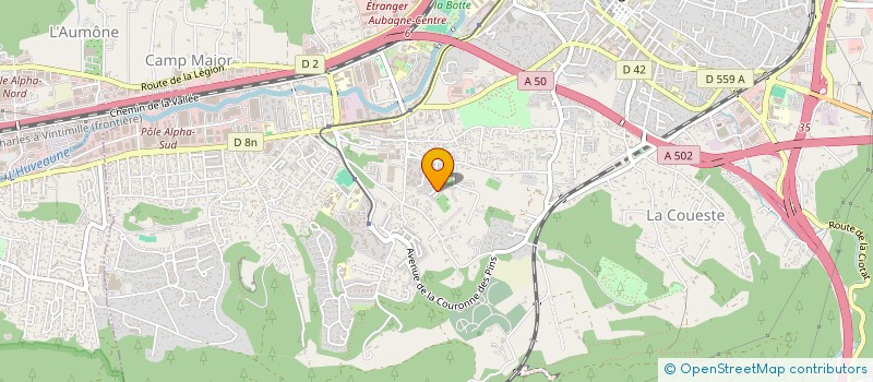 localisation de l'entreprise RC COM à AUBAGNE