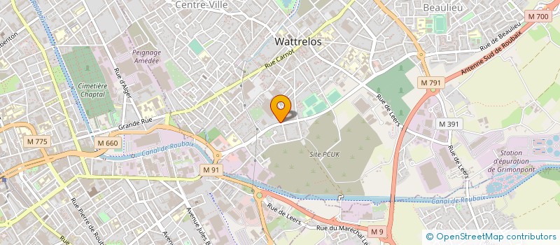 localisation de l'entreprise RC CONSTRUCTION HAUT DE FRANCE  WATTRELOS