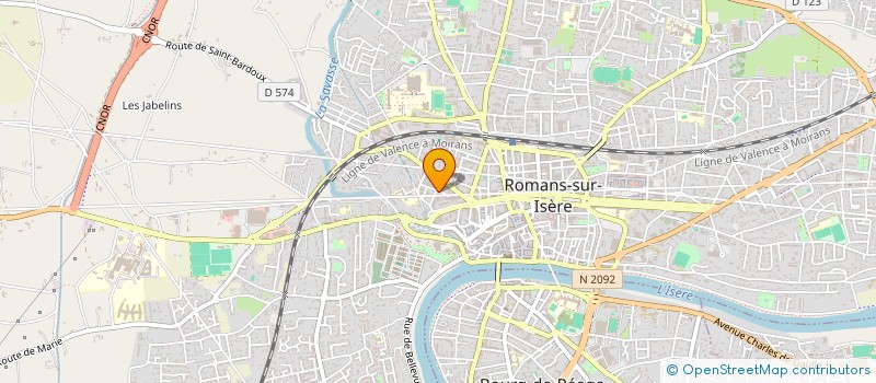 localisation de l'entreprise RC DISTRIBUTION à ROMANS-SUR-ISERE