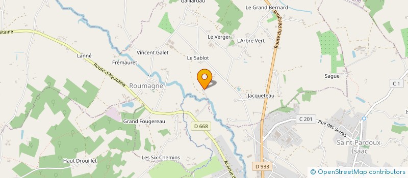 localisation de l'entreprise RC DU SABIOT  ROUMAGNE