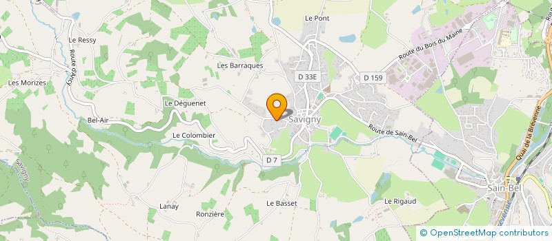 localisation de l'entreprise RC ELEC à SAVIGNY
