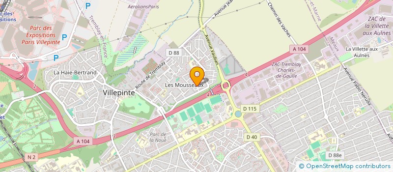 localisation de l'entreprise RC ELEC à VILLEPINTE