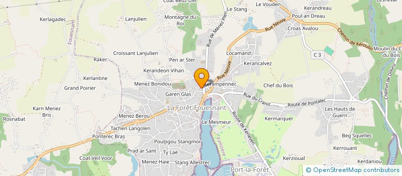 localisation de l'entreprise RC IMMO  LA FORET-FOUESNANT