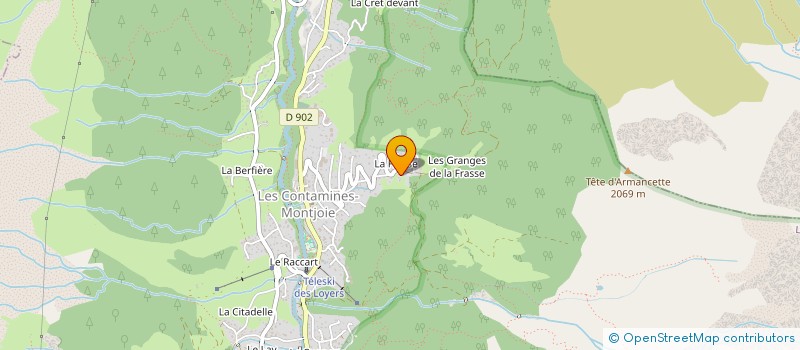 localisation de l'entreprise RC IMMO  LES CONTAMINES-MONTJOIE