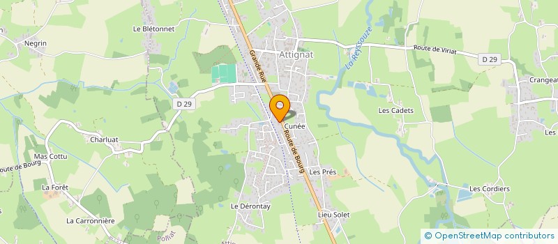 localisation de l'entreprise RC IMMOBILIER  ATTIGNAT