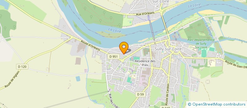 localisation de l'entreprise RC IMMOBILIER à SULLY-SUR-LOIRE