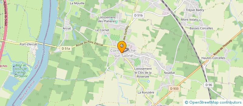 localisation de l'entreprise RC INVESTISSEMENTS à CORMORANCHE-SUR-SAONE