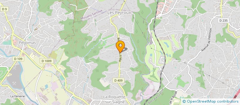 localisation de l'entreprise RC LES 3 PALMES à LA ROQUETTE-SUR-SIAGNE