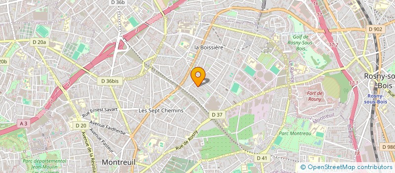 localisation de l'entreprise RC PRODUCTIONS  MONTREUIL
