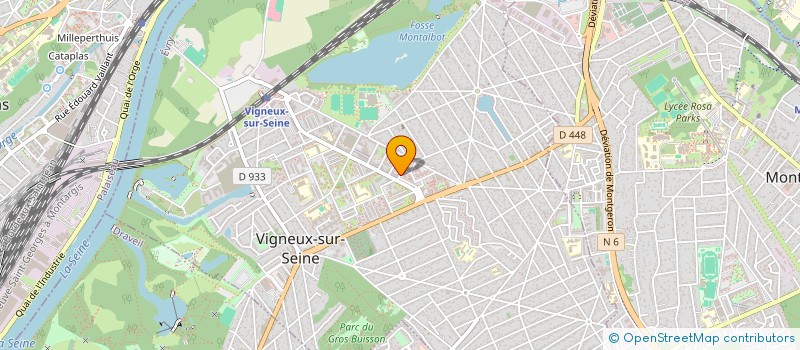 localisation de l'entreprise RC-RAVALEMENT COUVERTURE  VIGNEUX-SUR-SEINE