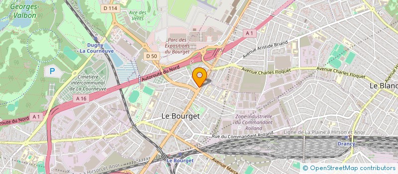 localisation de l'entreprise RC WEAR à LE BOURGET