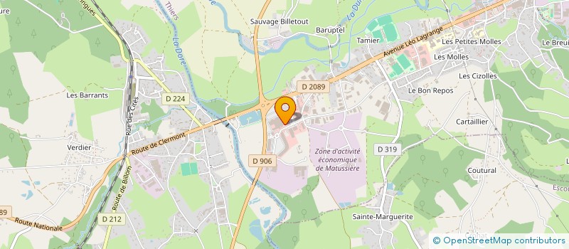 localisation de l'entreprise RC2E à THIERS