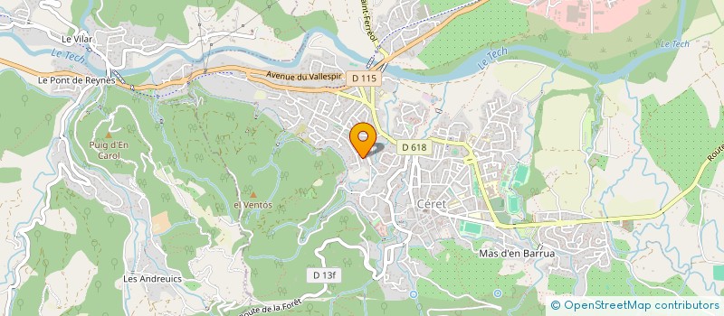 localisation de l'entreprise RC2E  CERET