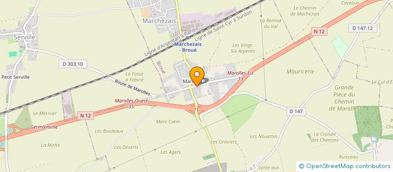 localisation de l'entreprise RC2M à BROUE