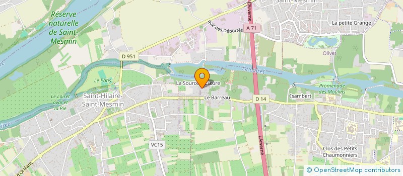 localisation de l'entreprise RCA à OLIVET